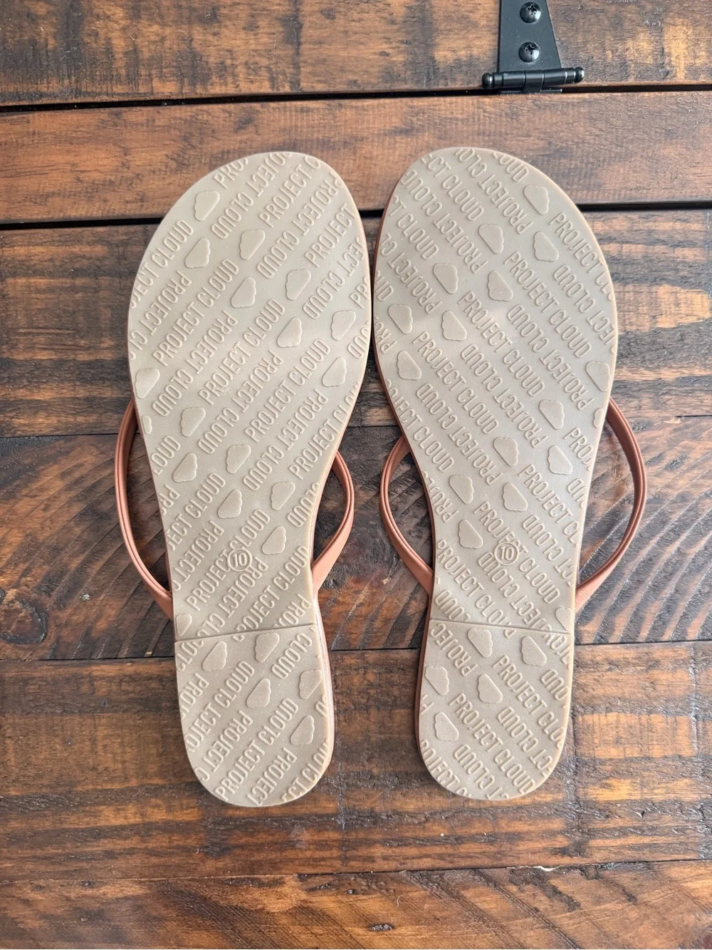 Project Cloud Women’s Brown Memory Foam Flip Flop Sandals NWOT